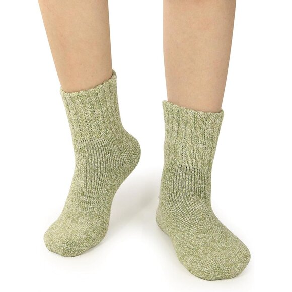 BenSorts Women 5 Packs Darkgreen Green Pink Rose Red Thick Warm Boots Socks - Picture 4 of 8